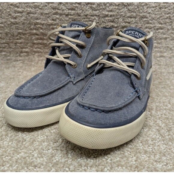 Sperry Pier Crest Ankle Deck Boots Women’s 6M Light Blue Memory Foam Waterproof - Picture 2 of 11